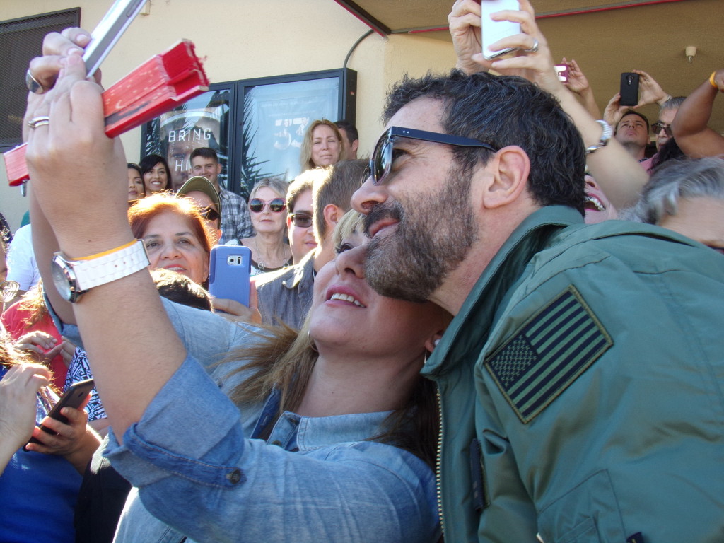 Antonio Banderas meets with fans at MCAS Miramar while promoting “The 33”