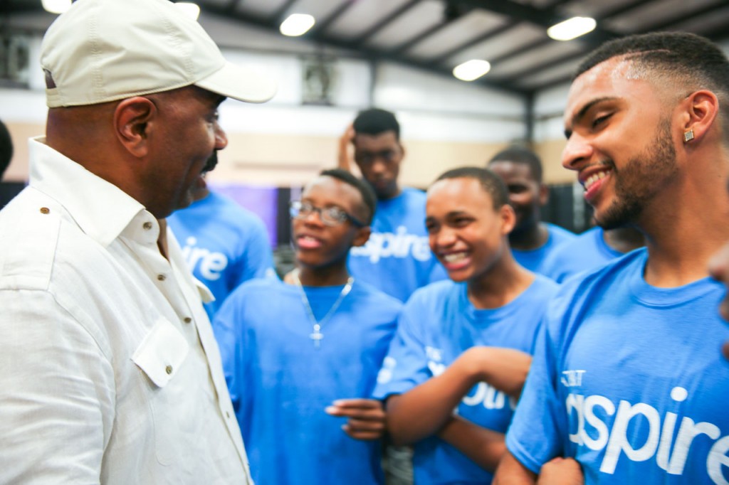 Comedian Steve Harvey helping teenage boys learn to “be a real man”