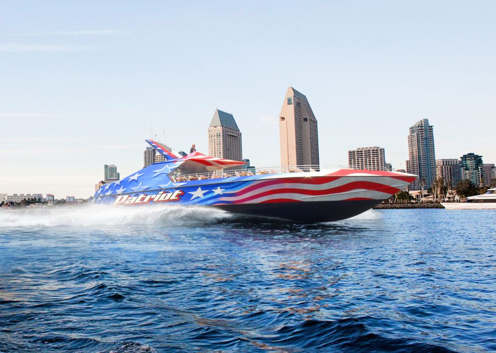 Nothing says freedom like a high-speed boat ride through San Diego Bay