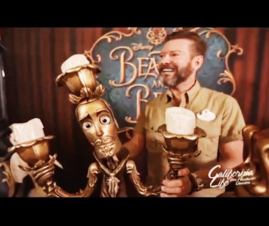 Beauty and the Beast puppets are being brought to life onstage aboard the Disney Dream